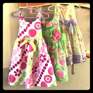 Bundle of (3) 4T Girls Floral Spring Dresses